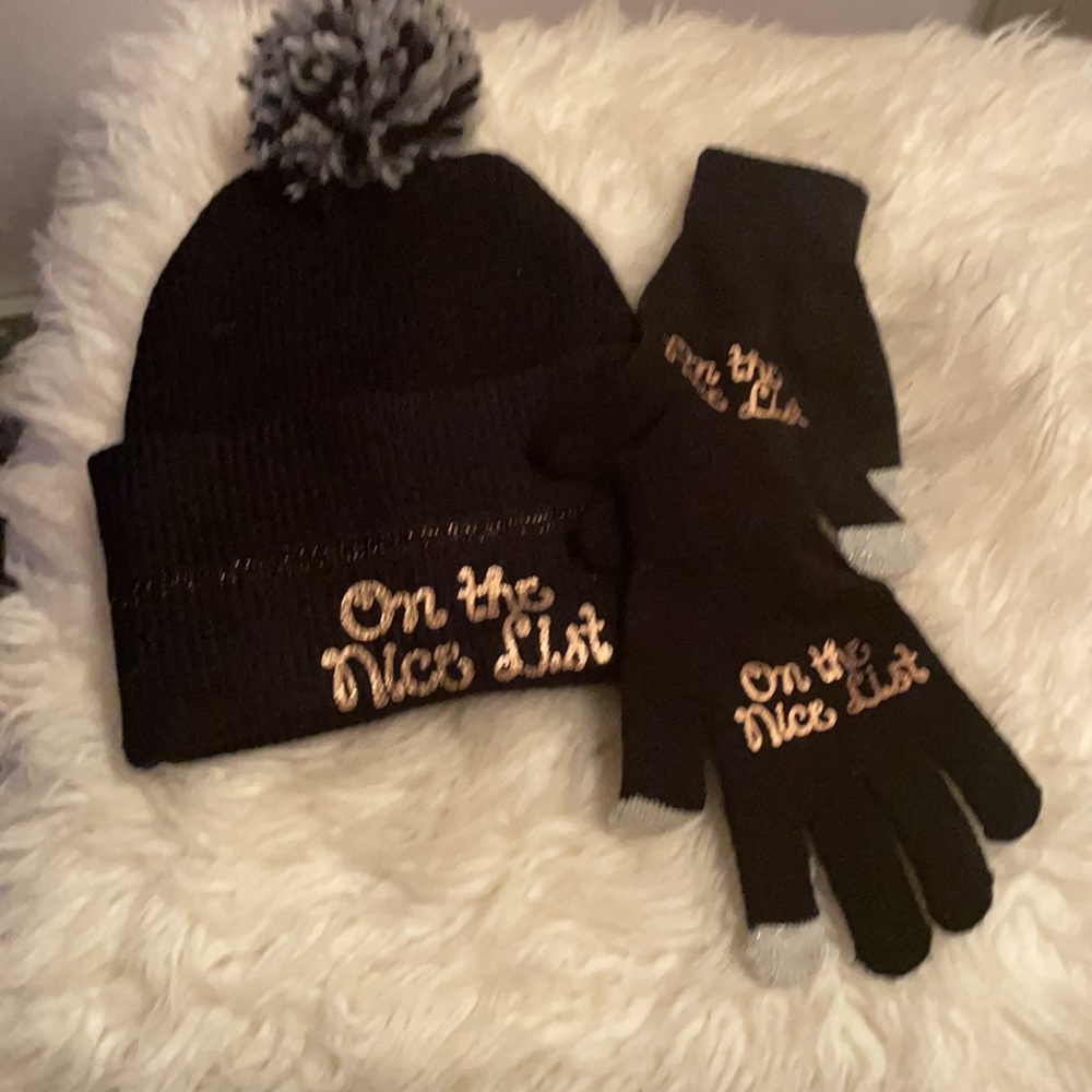 NWT- Christmas hat and gloves